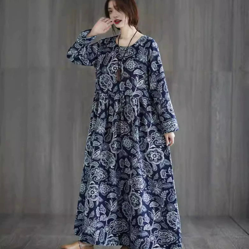 ペイズリープリントワンピース  (2variation)