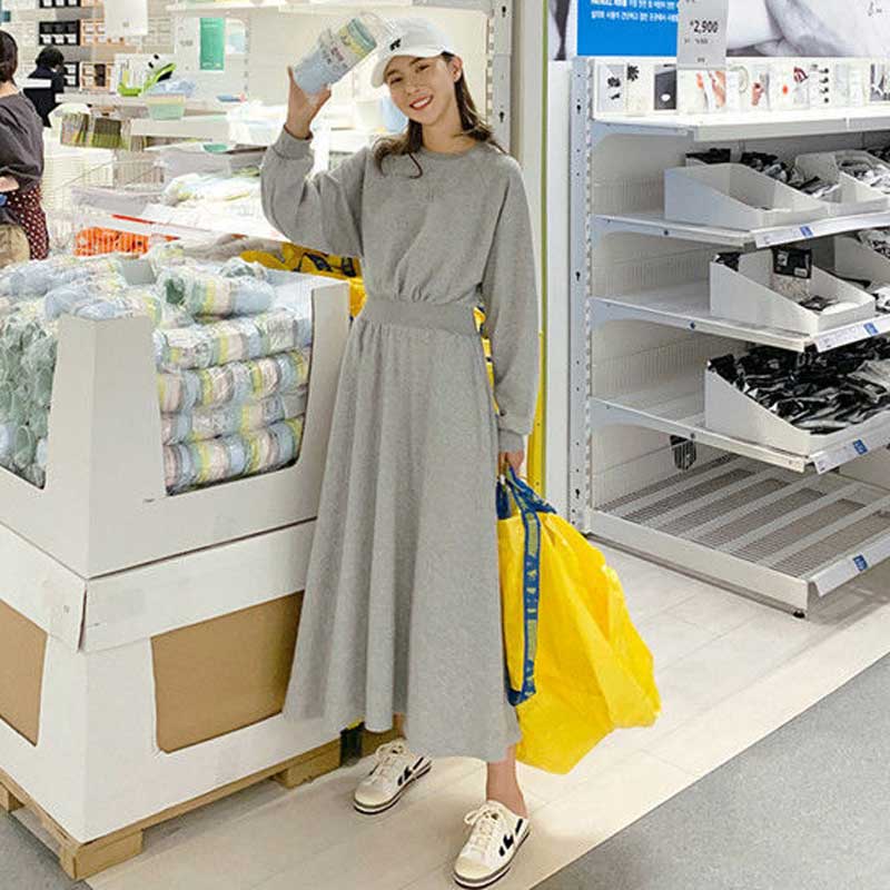 ウエストマークスウェットワンピース(2colors)