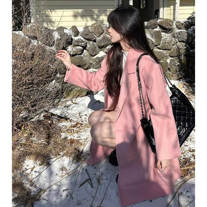 シンプルダブルボタンコート(5colors)