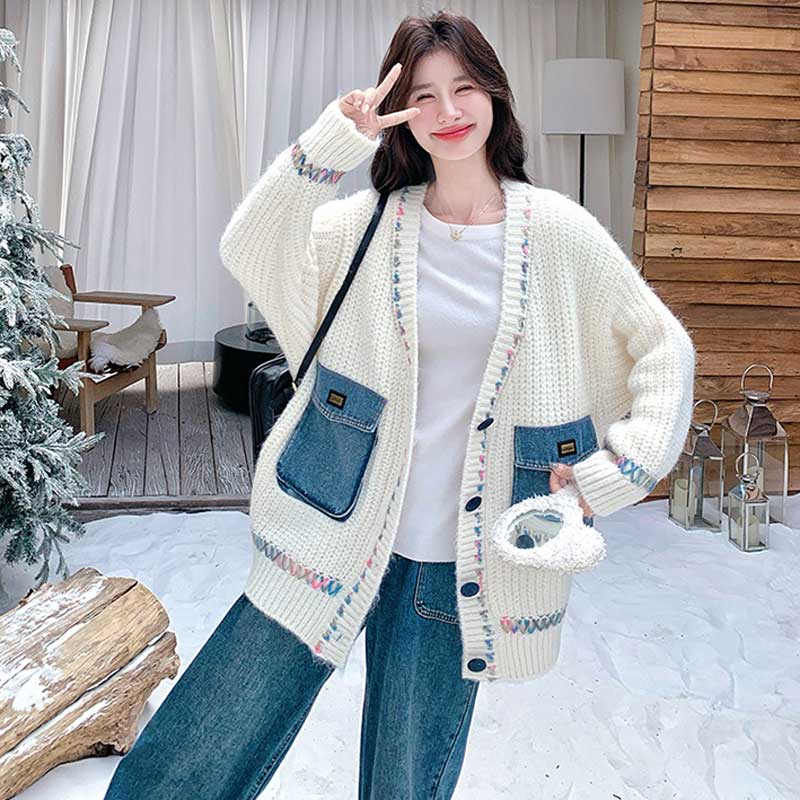 デニムポケットカーディガン