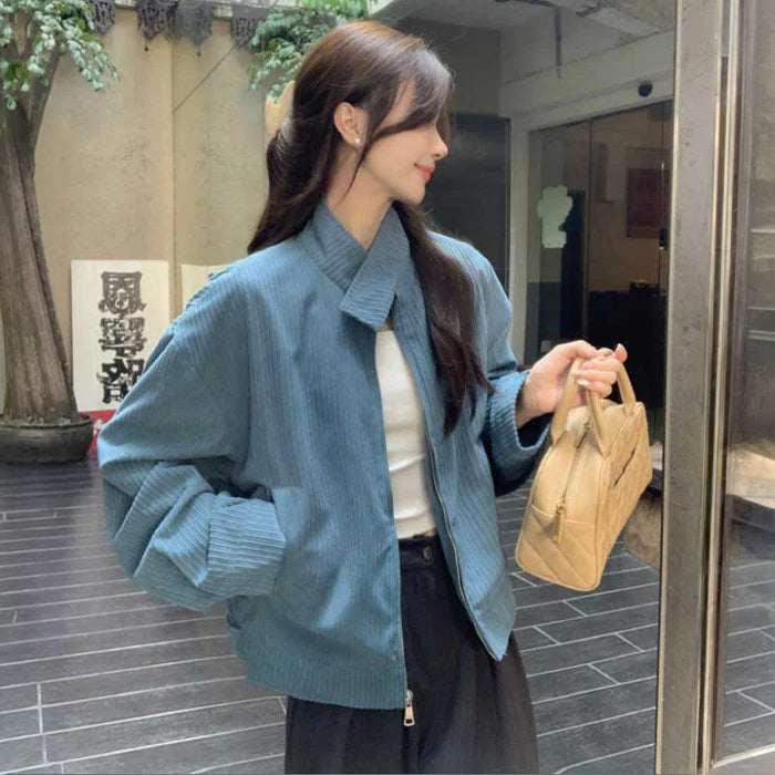 コーデュロイジップアップジャケット(2colors)