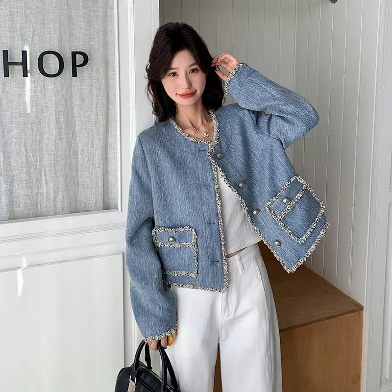 フリンジラインデニムジャケット