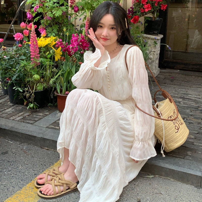 シフォンティアードワンピース