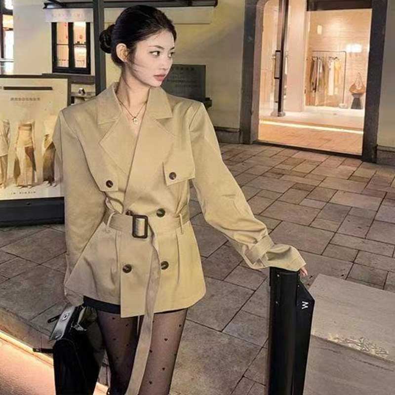 ウエストマークショートトレンチコート(2colors)