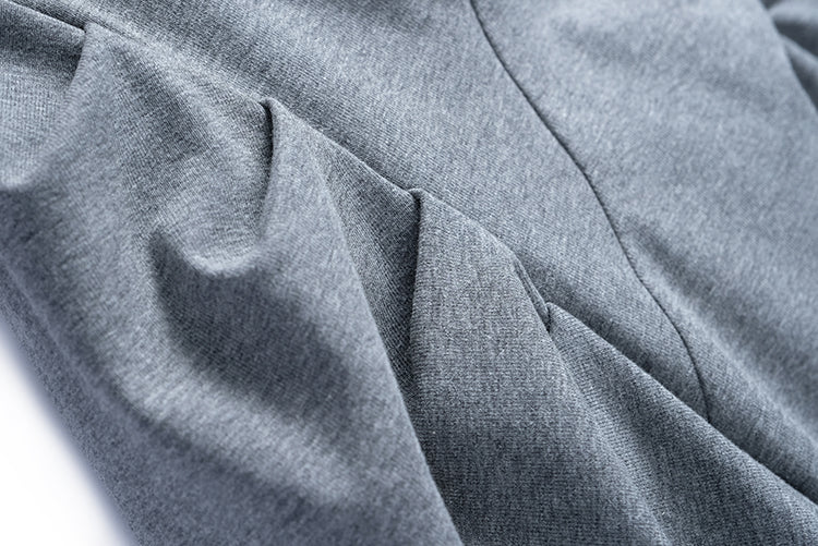 【即納】パワーショルダースリットハートネックワンピース(2colors)