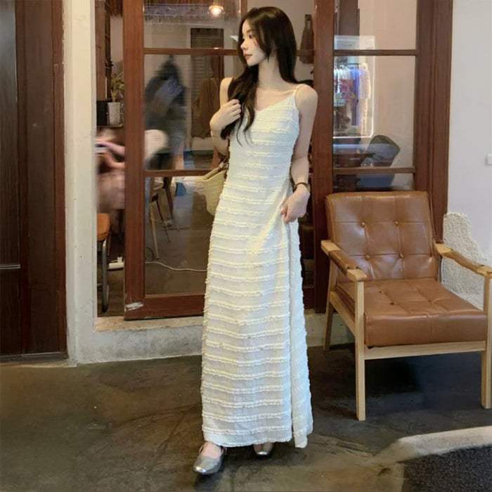 フリンジボーダーキャミワンピース(2colors)