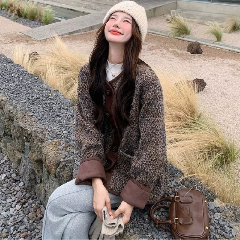 コーヒーブラウンツイードジャケット