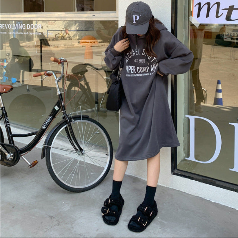 ビッグロゴパーカーワンピース(3colors)