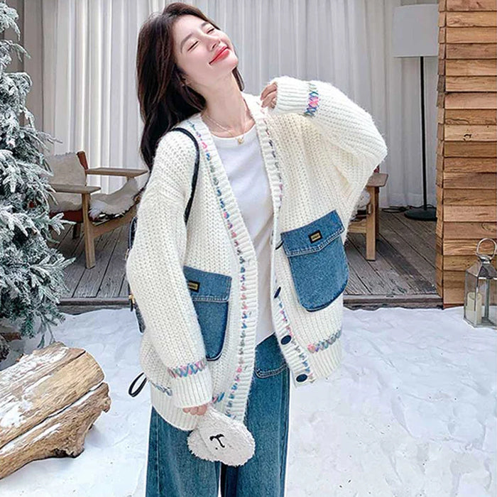 デニムポケットカーディガン