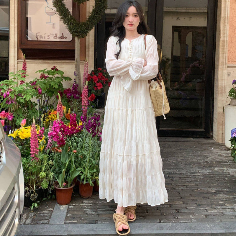 シフォンティアードワンピース