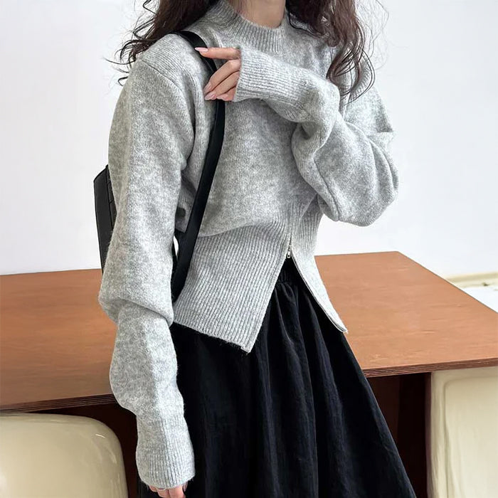 ウエストシェイプジップニット(3colors)