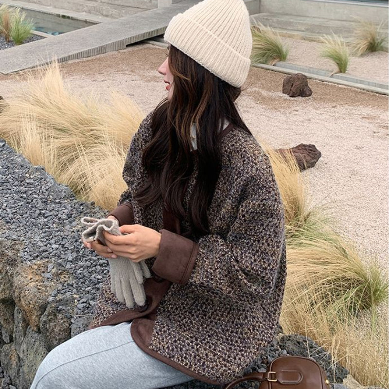 コーヒーブラウンツイードジャケット