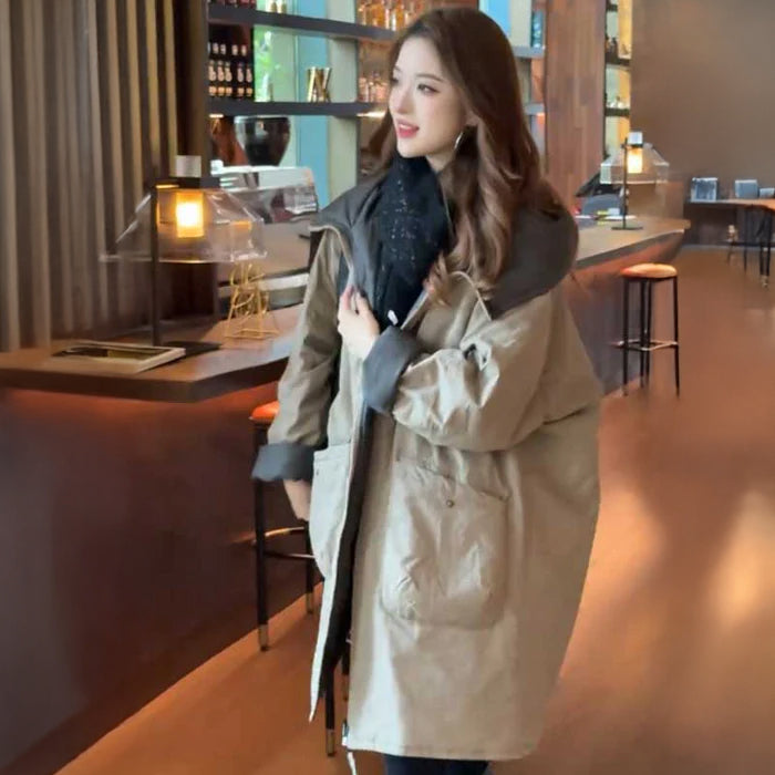 リバーシブルフーディーコート