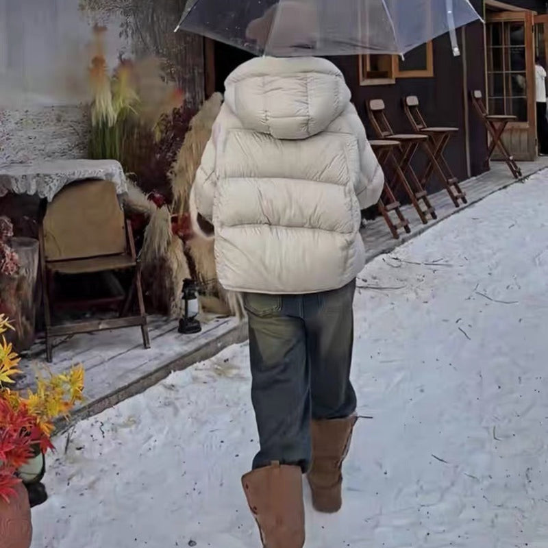 フード付きボリュームダウンジャケット(4colors)