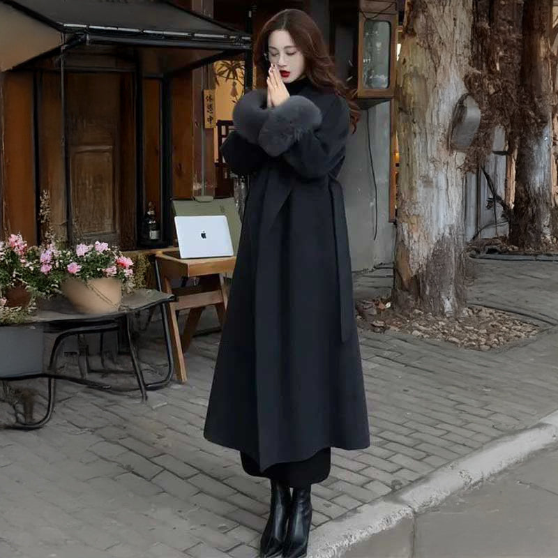 ファーカフスガウンコート(2colors)