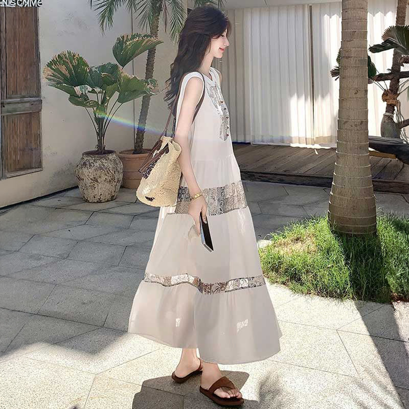 エスニック刺繍ロングワンピース