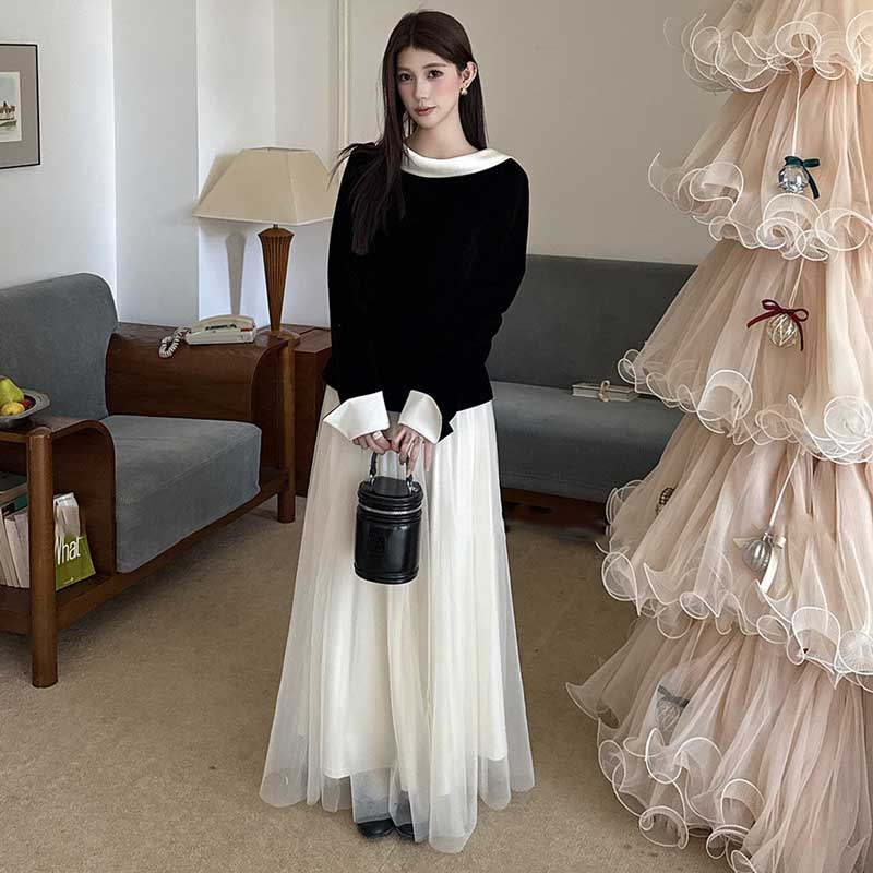 バックスタイルコンシャスベロアトップス