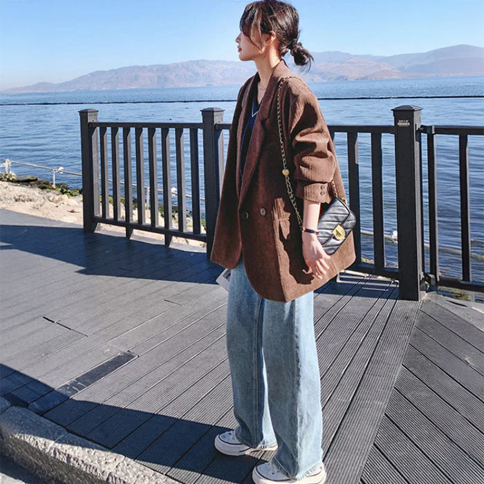 コーデュロイブラウンジャケット