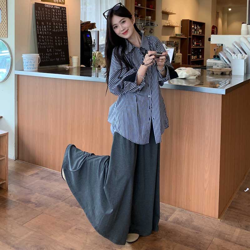 マニッシュストライプオーバーサイズシャツ