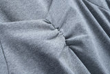 【即納】パワーショルダースリットハートネックワンピース(2colors)