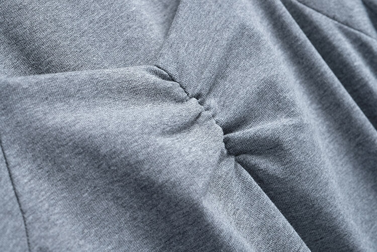 【即納】パワーショルダースリットハートネックワンピース(2colors)