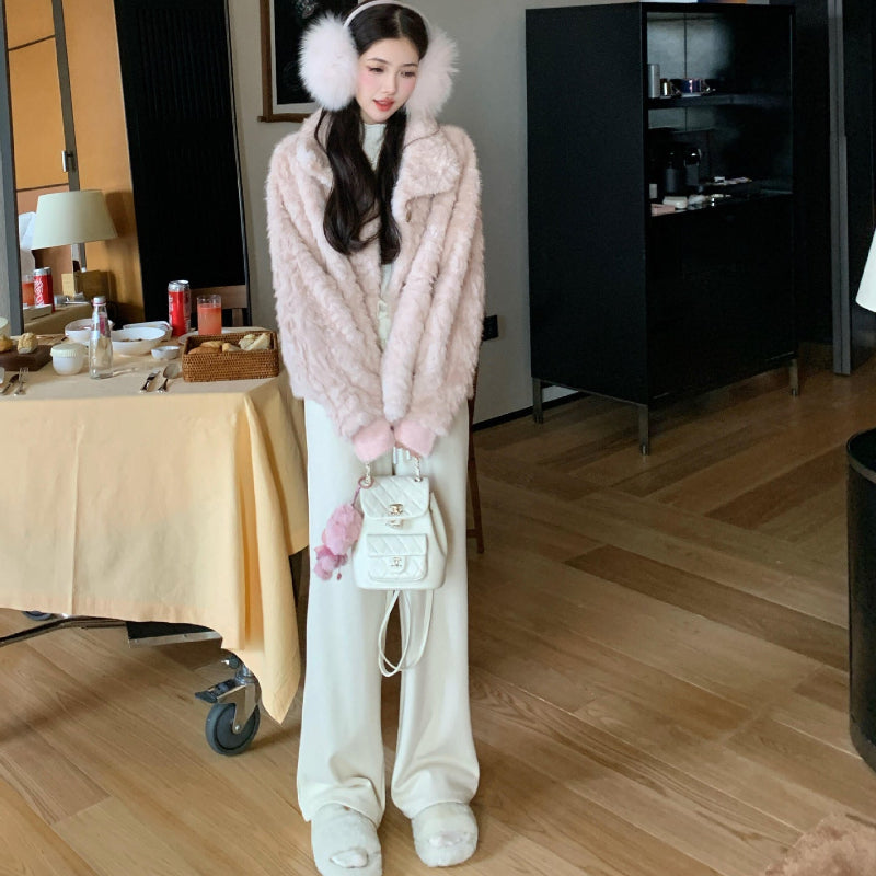 スタンドカラーファージャケット(3colors)