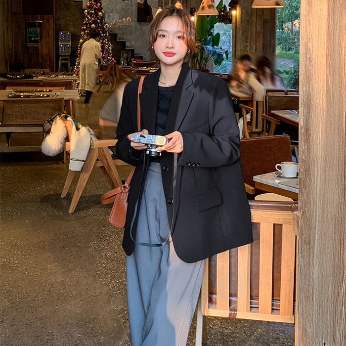 オーバーサイズブラックジャケット