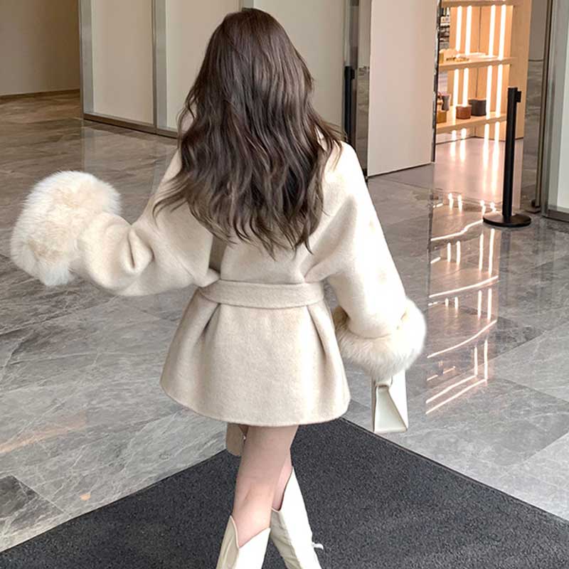 ファーカフスローブコート(2colors)