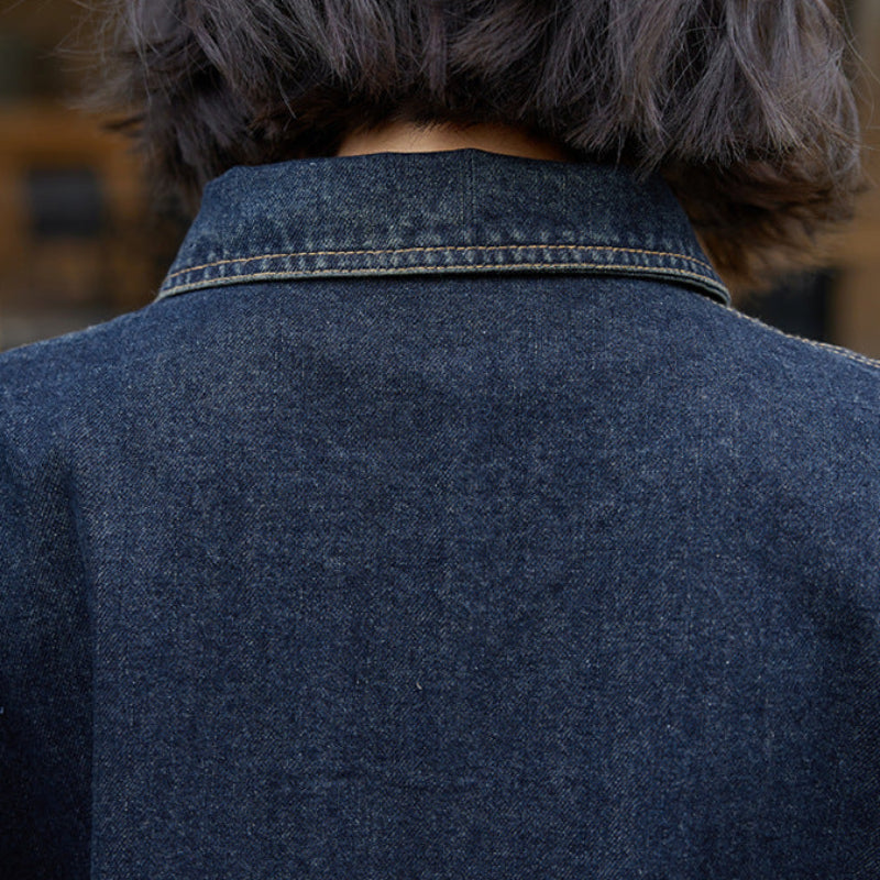 ステンカラーデニムコート