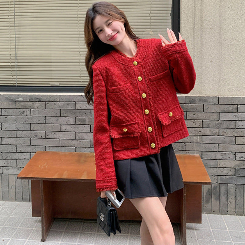 ツイードショート丈ジャケット