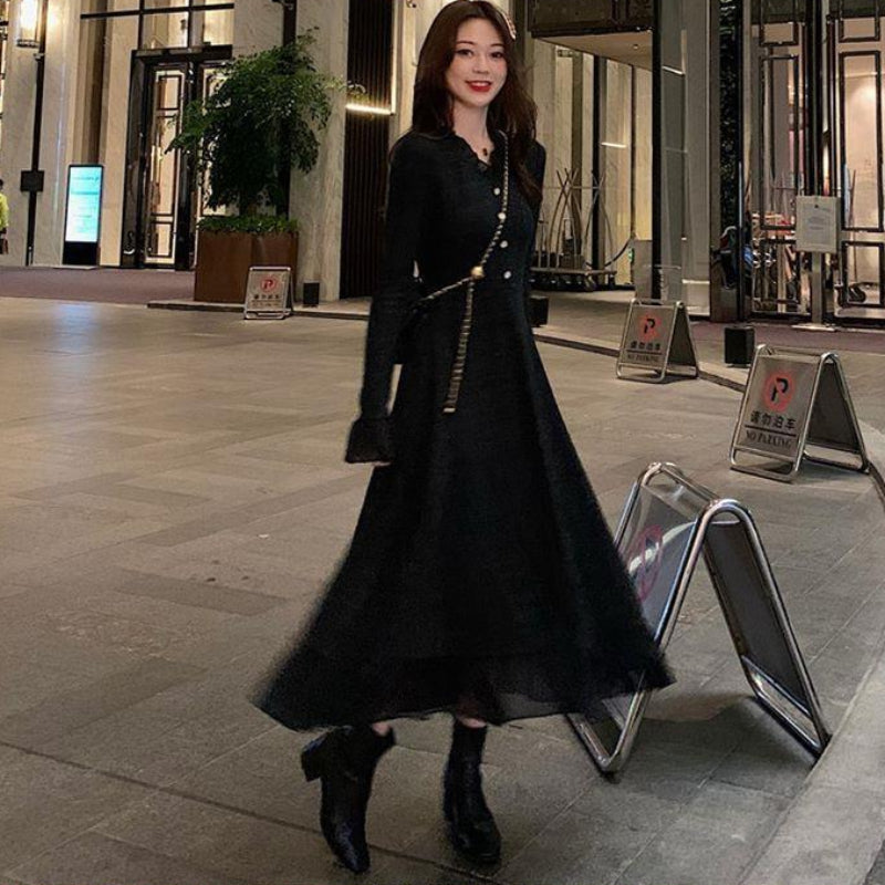 ベルスリーブニットワンピース(2colors・2variation)