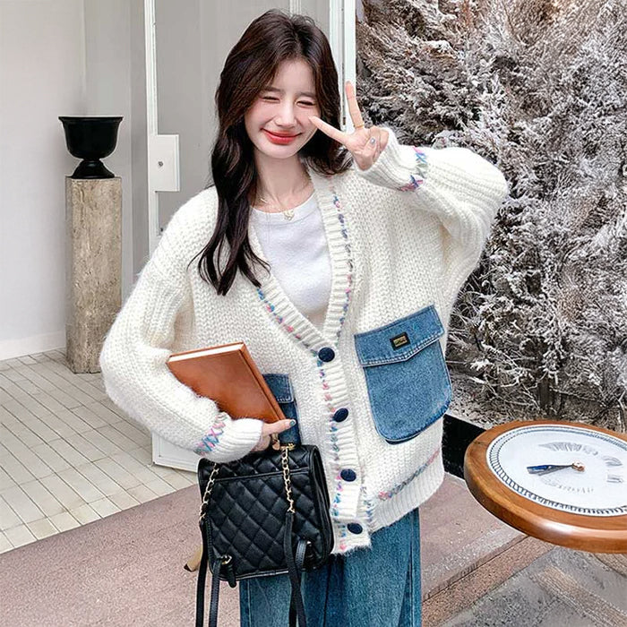 デニムポケットカーディガン