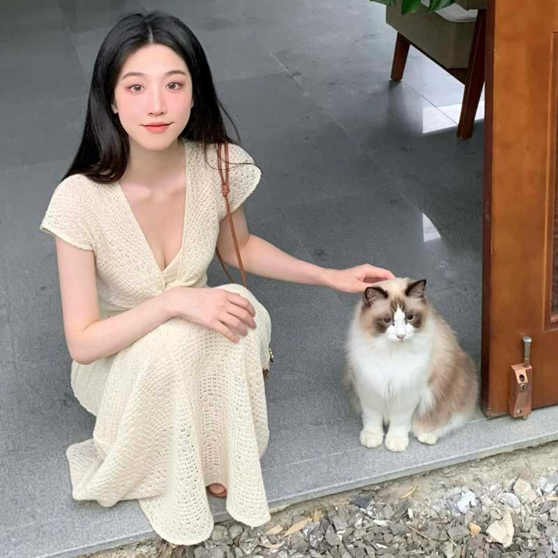 メッシュレースマキシワンピース