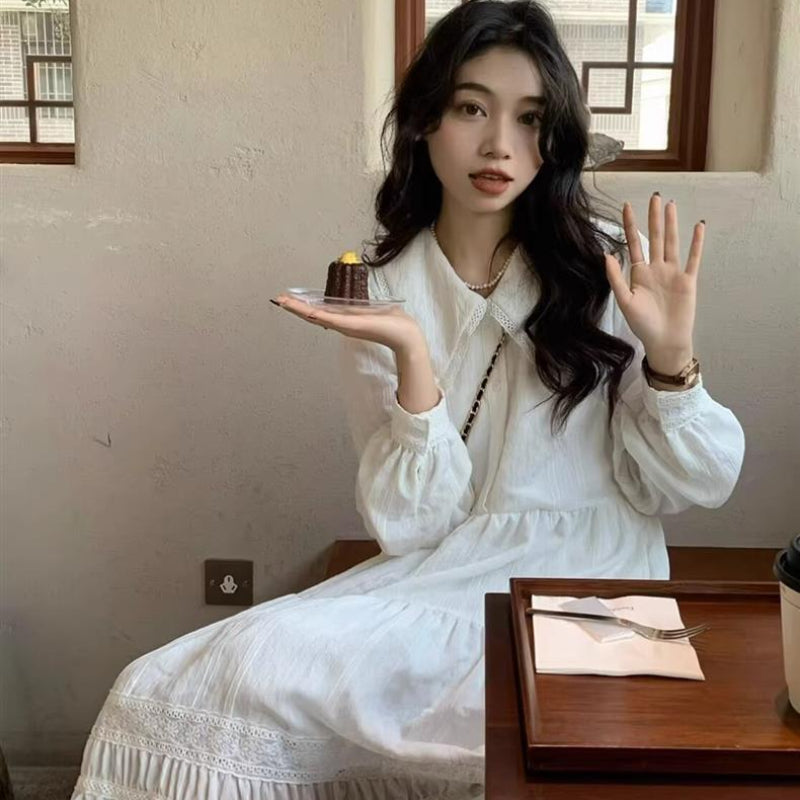 ビッグカラーティアードワンピース