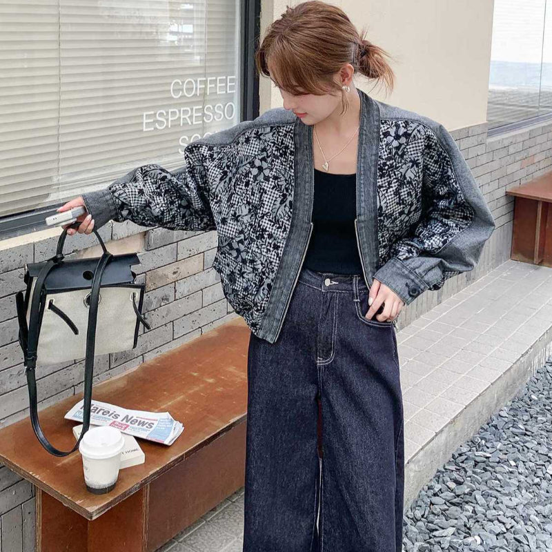 パッチワークショートジャケット