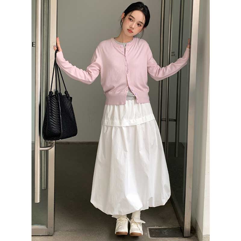 バルーンシルエットマキシスカート(4colors)