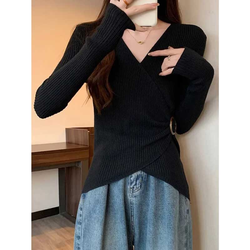 カシュクールリブニット(3colors)
