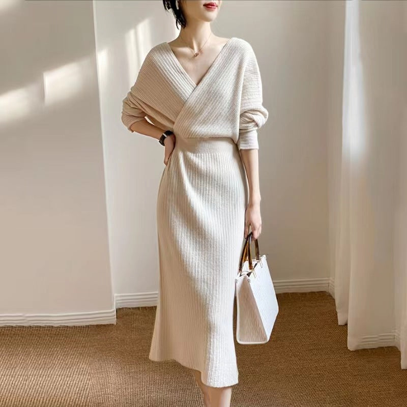 バックオープンニットワンピース(5colors)
