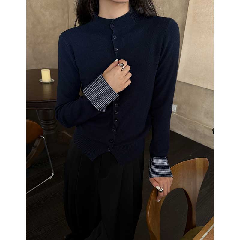 アクセントボタンカーディガン(4colors)