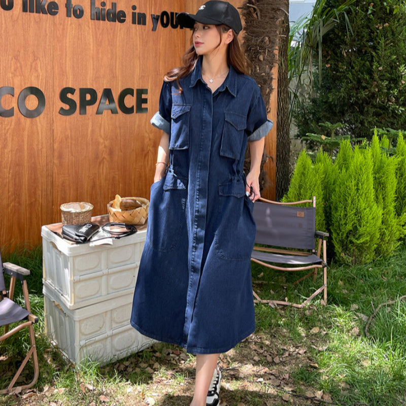 ワークデザインデニムワンピース