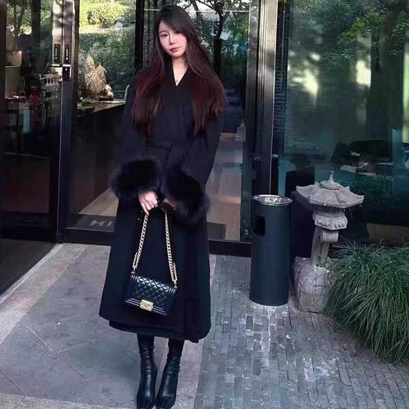 ファーカフスガウンコート(3colors)