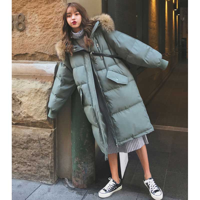 ファー付きフードロングダウンジャケット(2colors)