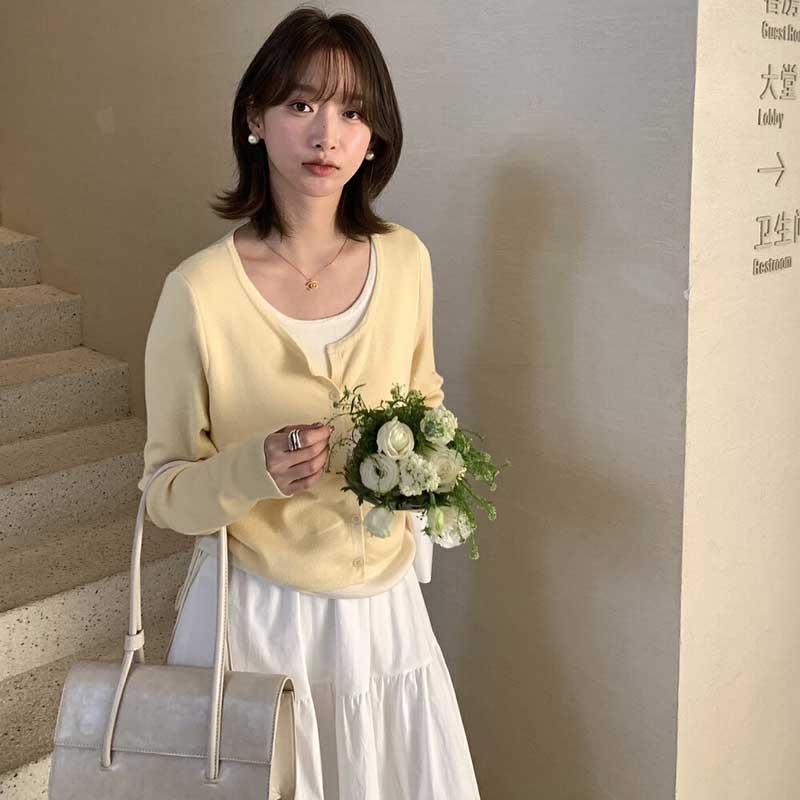 レイヤード風サイドギャザートップス(5colors)