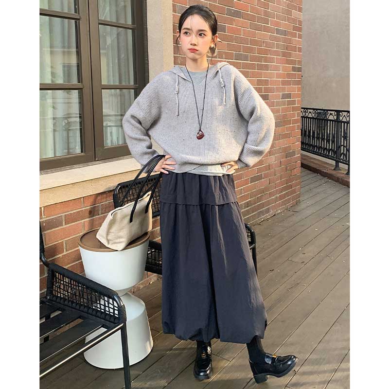 バルーンシルエットマキシスカート(4colors)