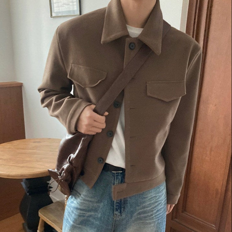 ラペルカラーショート丈ジャケット(2colors)