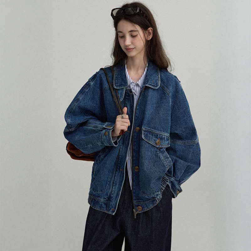 ドロップショルダーデニムジャケット
