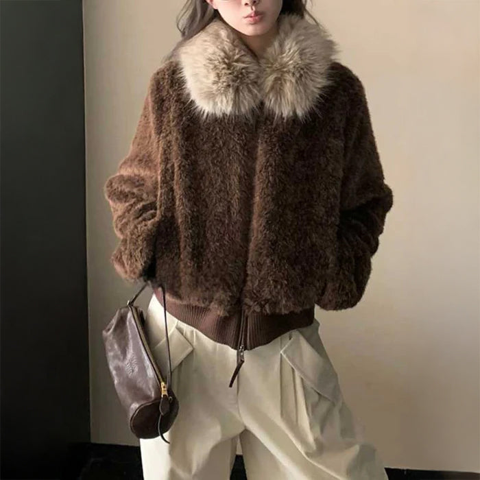 ショート丈ファージャケット(2colors)