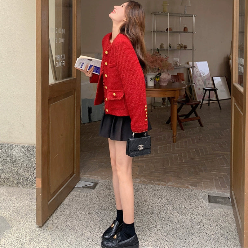 ツイードショート丈ジャケット