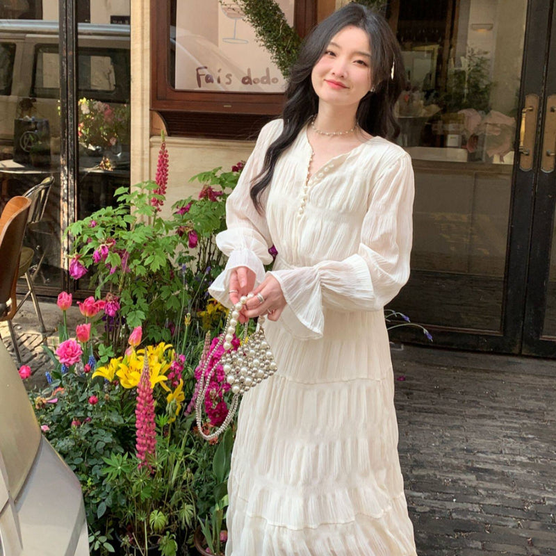 シフォンティアードワンピース