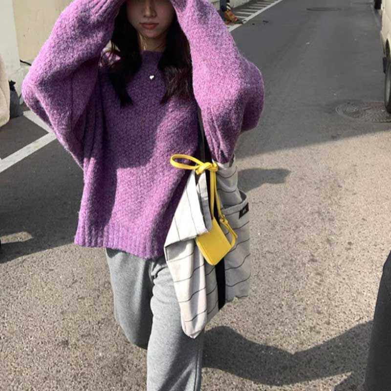 ワッフルルーズニット(2colors)